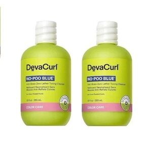 2 Bottle DevaCurl No-Poo Blue® Anti-Brass Zero Lather Toning Cleanser 12 fl. oz.